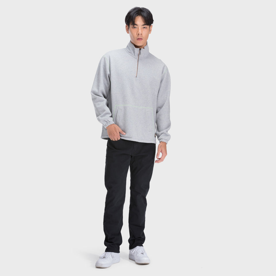 Levis Skate Quater Zip Sweatshirt Grey