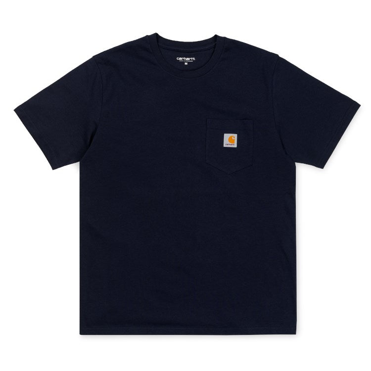 Carhartt S/S Pocket Tee Shirt Dark Navy - Stencil
