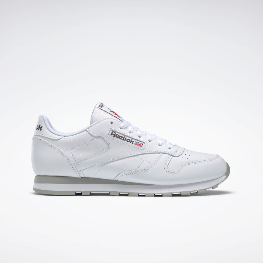 Reebok CL Classic Leather Intense White Light Grey - Stencil