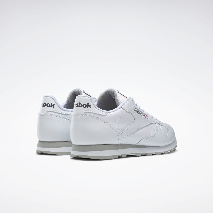 Reebok CL Classic Leather Intense White Light Grey - Stencil