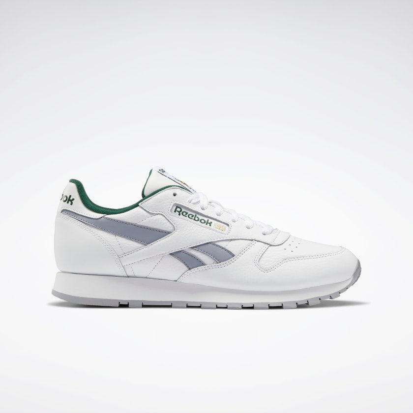 Reebok CL Leather White / Cool Shadow / Utility Green – Stencil