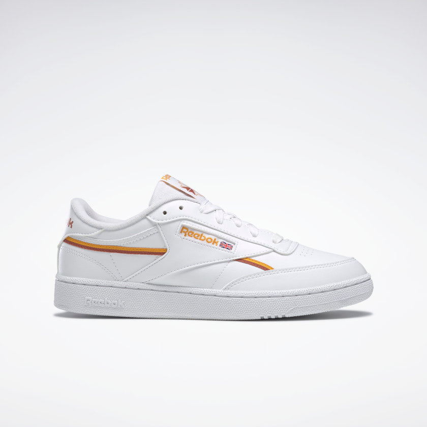 Reebok Club C 85 Vegan White/Collegiate Gold/Baked Earth - Stencil