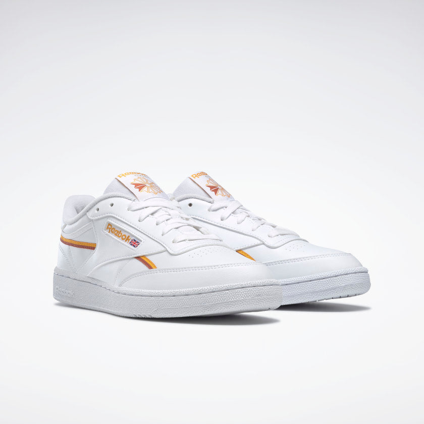 Reebok Club C 85 Vegan White/Collegiate Gold/Baked Earth - Stencil