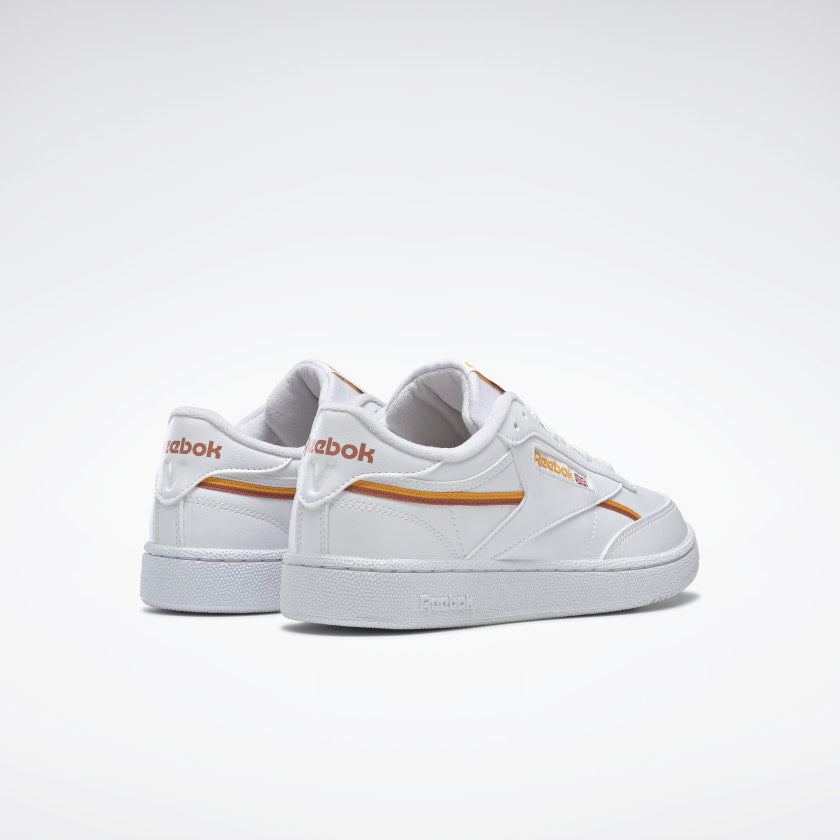 Reebok Club C 85 Vegan White/Collegiate Gold/Baked Earth - Stencil