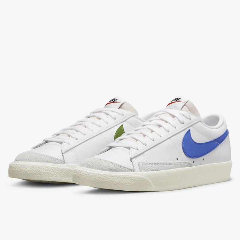 Nike Blazer Low '77 Vintage - White/Medium Blue-Chlorophyll - Stencil