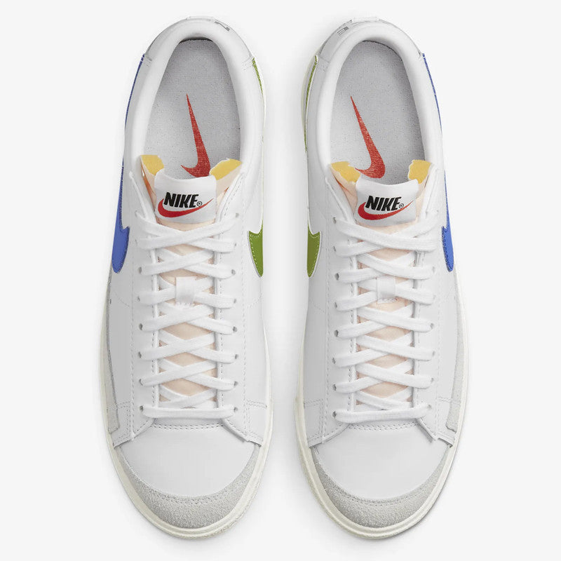 Nike Blazer Low '77 Vintage - White/Medium Blue-Chlorophyll - Stencil