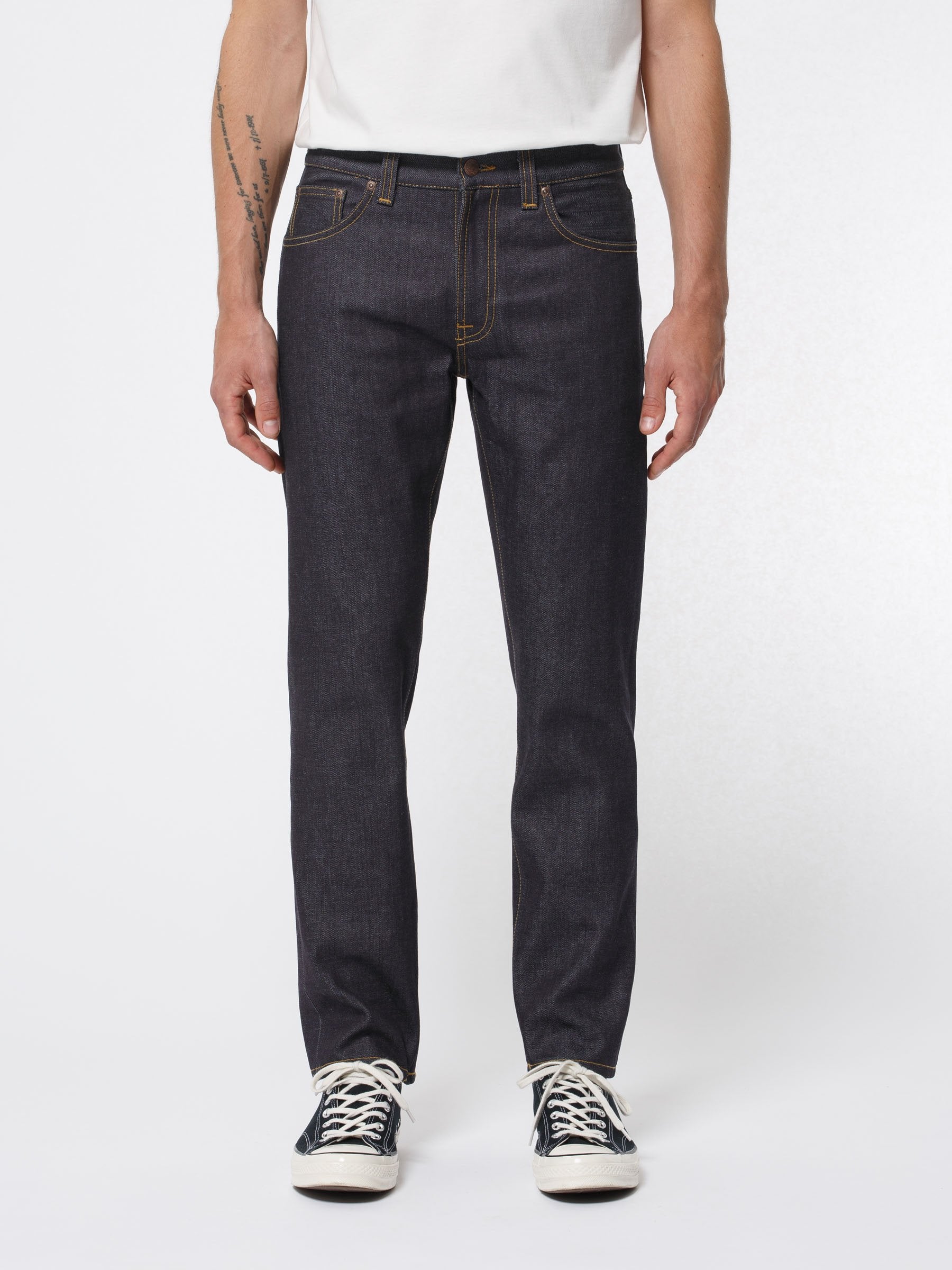 Nudie Gritty Jackson Dry Classic Navy - Stencil