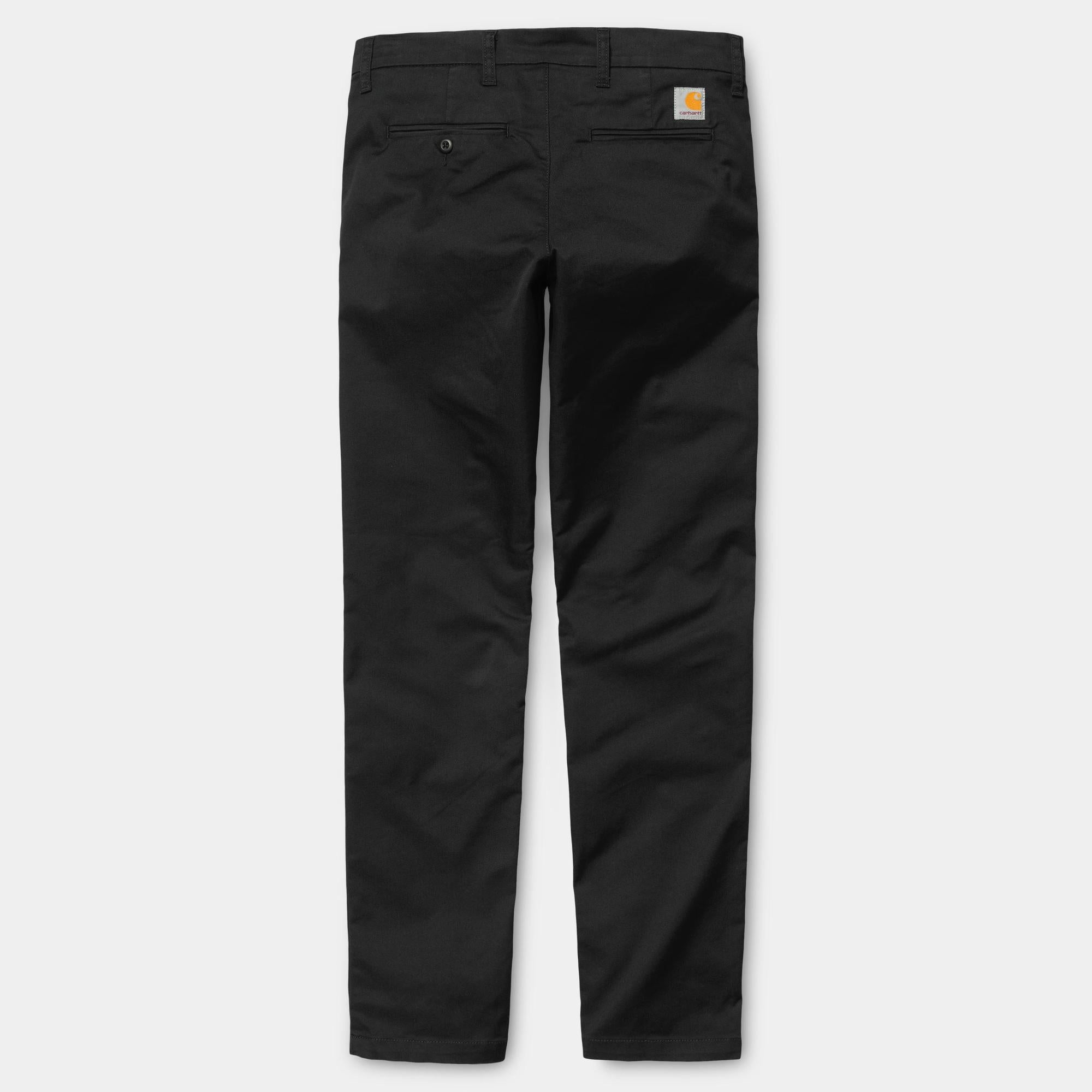 Carhartt Sid Pant Black Rinsed - Stencil