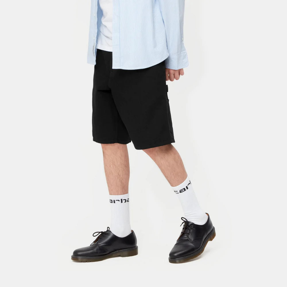 Carhartt Single Knee Shorts - Black - Stencil