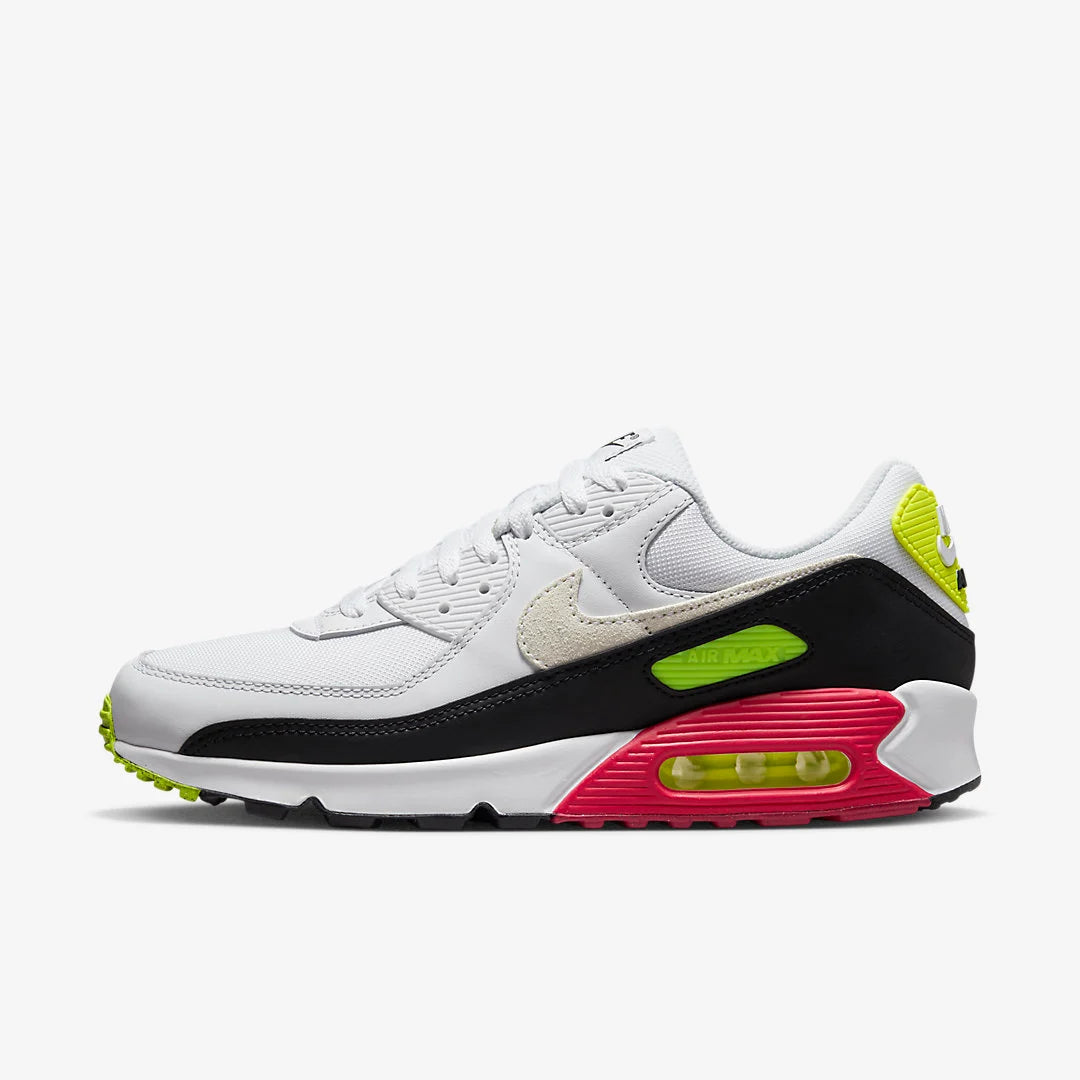 Nike Air max 90 - White/Black-Volt-Rush Pink - Stencil