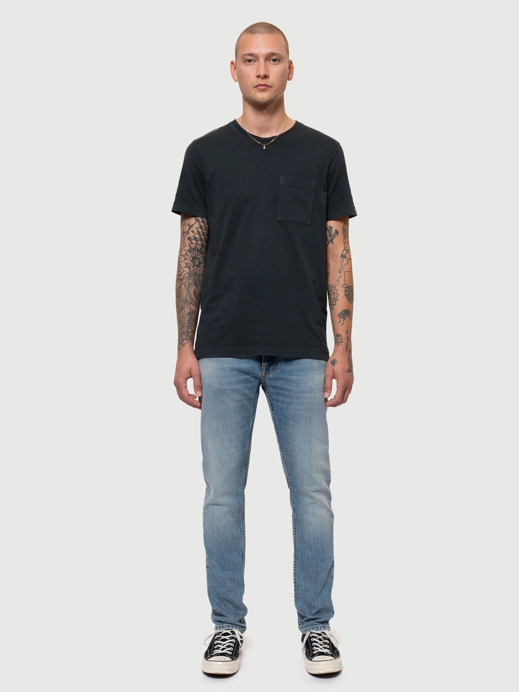 Nudie Lean Dean Cloud Blue - Stencil