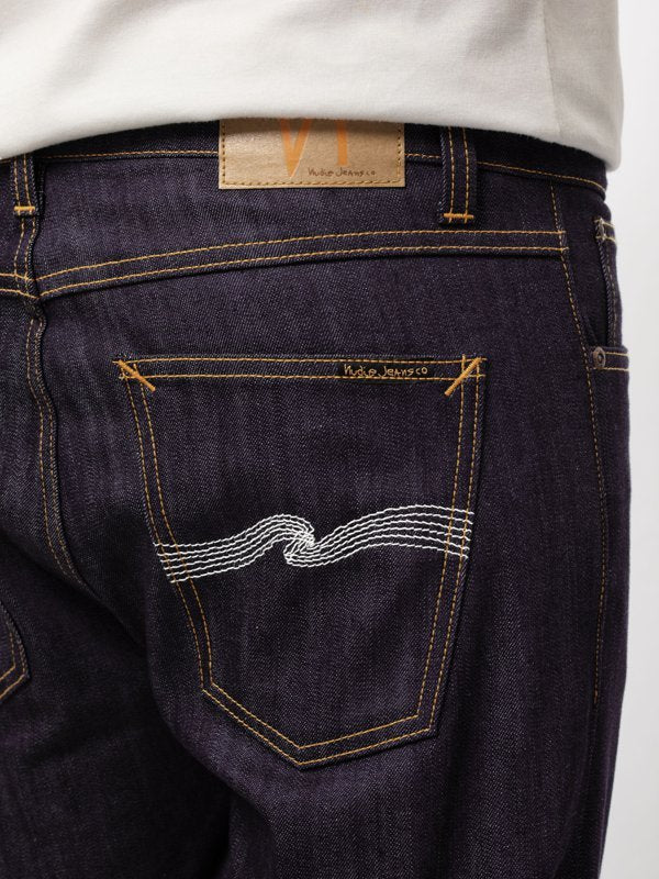 Nudie Lean Dean Dry Ecru Embo - Stencil