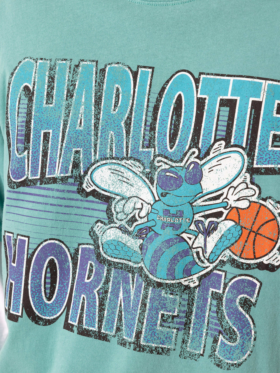 Mitchell & Ness Incline Stack Tee Hornets - Faded Aqua