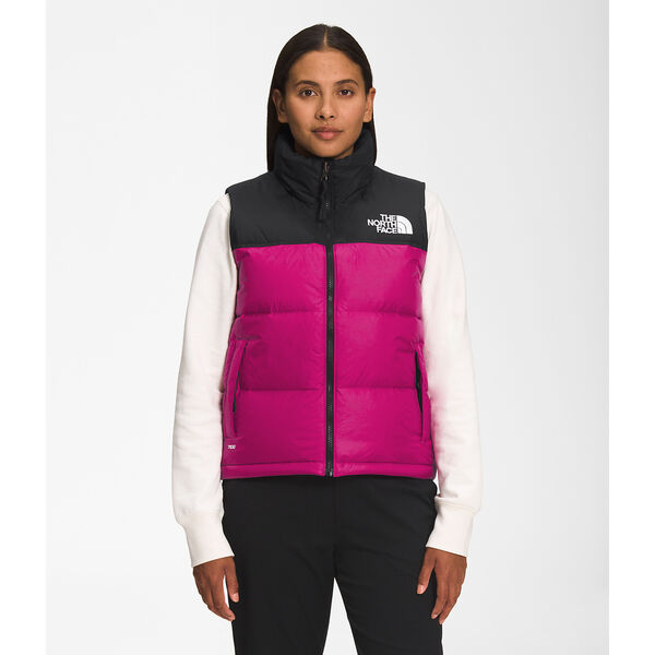 The North Face Women's 1996 Retro Nuptse Vest Fuschia Pink - Stencil