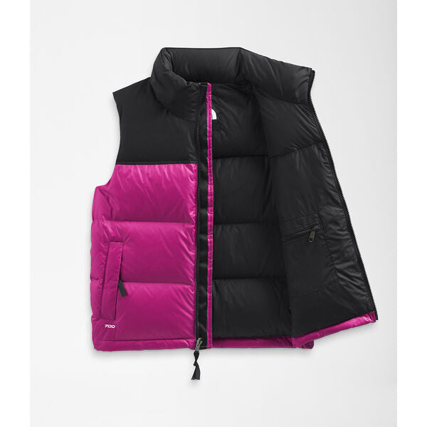 The North Face Women's 1996 Retro Nuptse Vest Fuschia Pink - Stencil