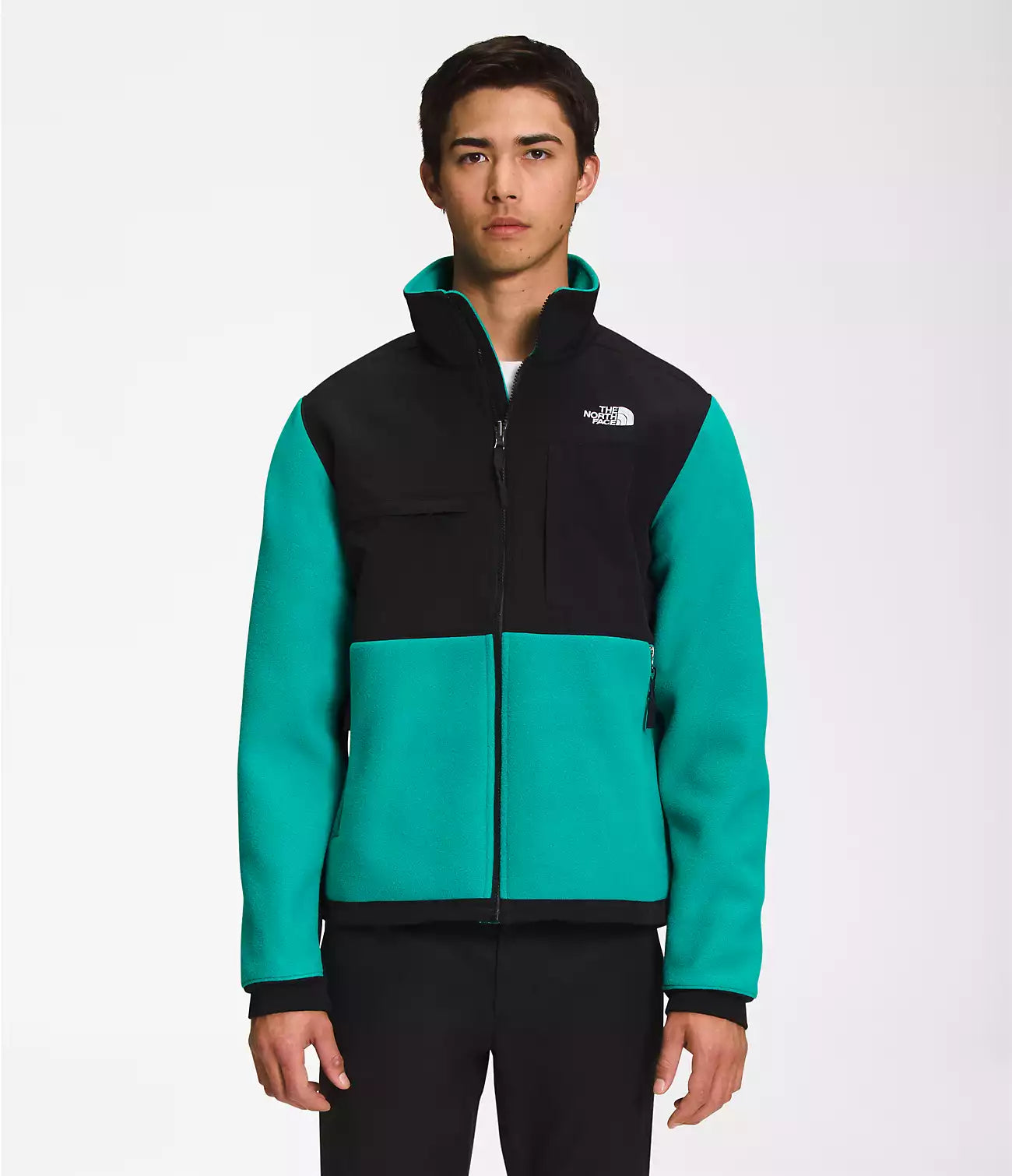 The North Face Men's Denali 2 Jacket Porcelain Green - Stencil