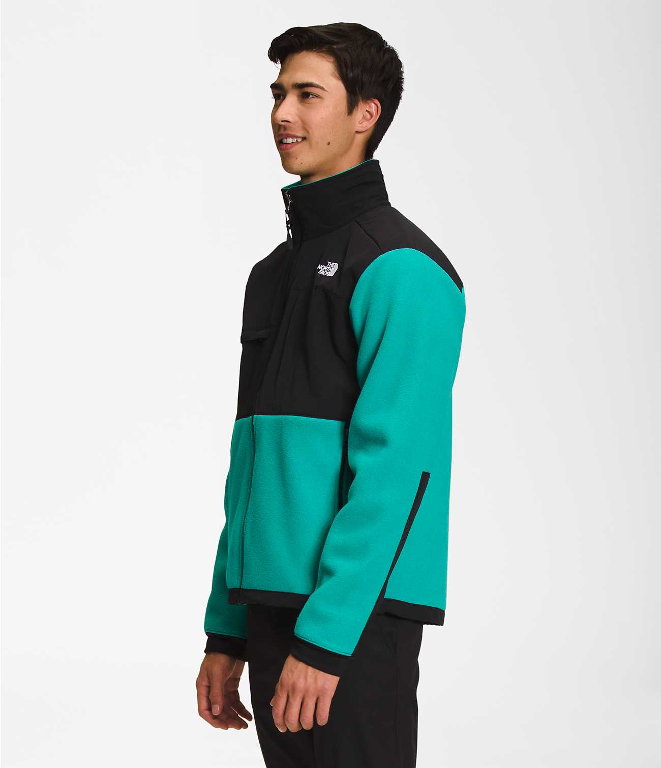 The North Face Men's Denali 2 Jacket Porcelain Green - Stencil