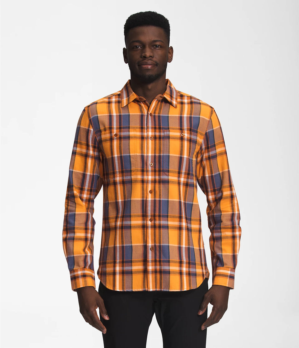 The North Face Arroyo Lightweight Flannel Shirt Topaz Large Half Dom Stencil