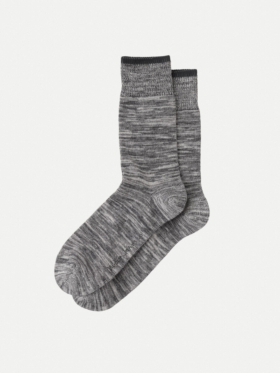 Nudie Rasmusson Multi Yarn Socks Dark Grey