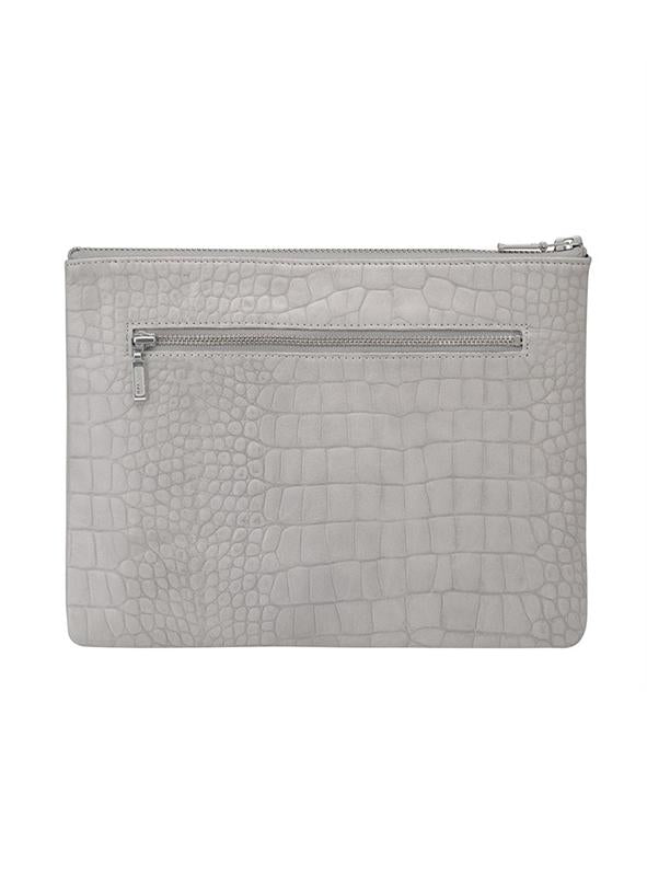 Status Anxiety Anti Heroine Wallet Grey Croc Embossed - Stencil