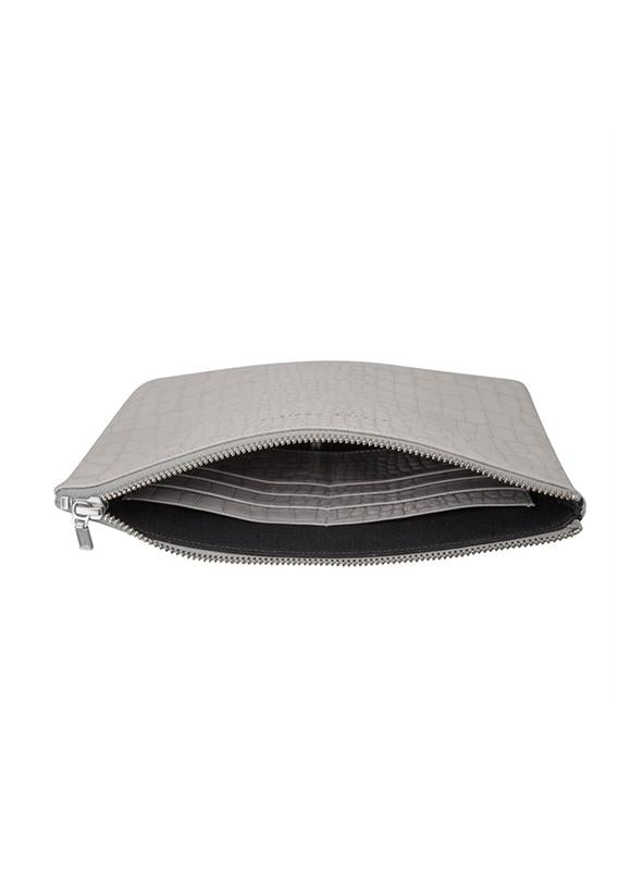 Status Anxiety Anti Heroine Wallet Grey Croc Embossed - Stencil