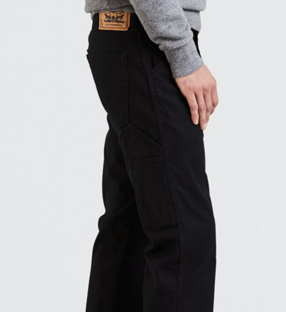 Levis Workwear 505 Utility Pant Black Canvas - Stencil