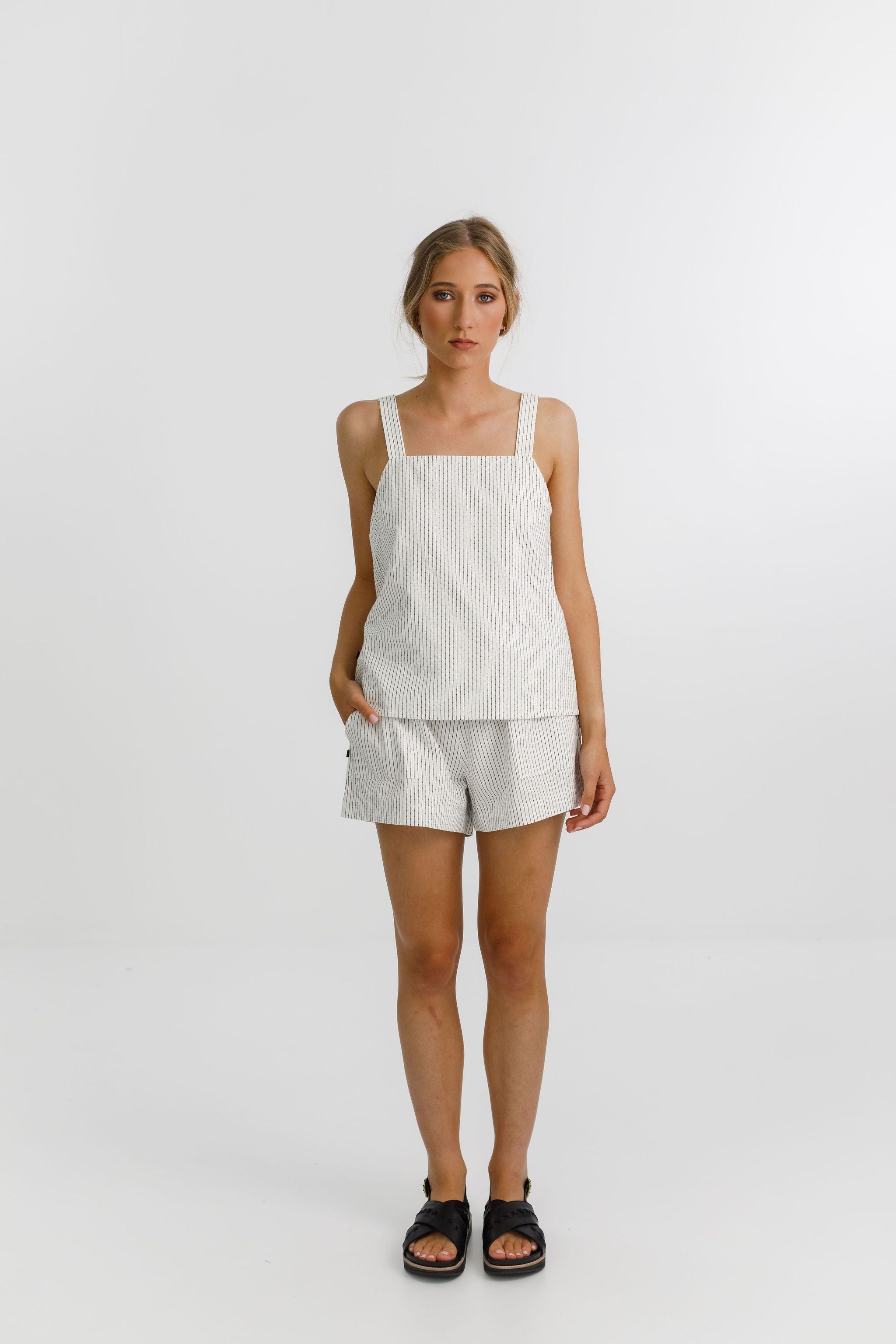 Thing Thing Audrey Tank Mono Stripe - Stencil