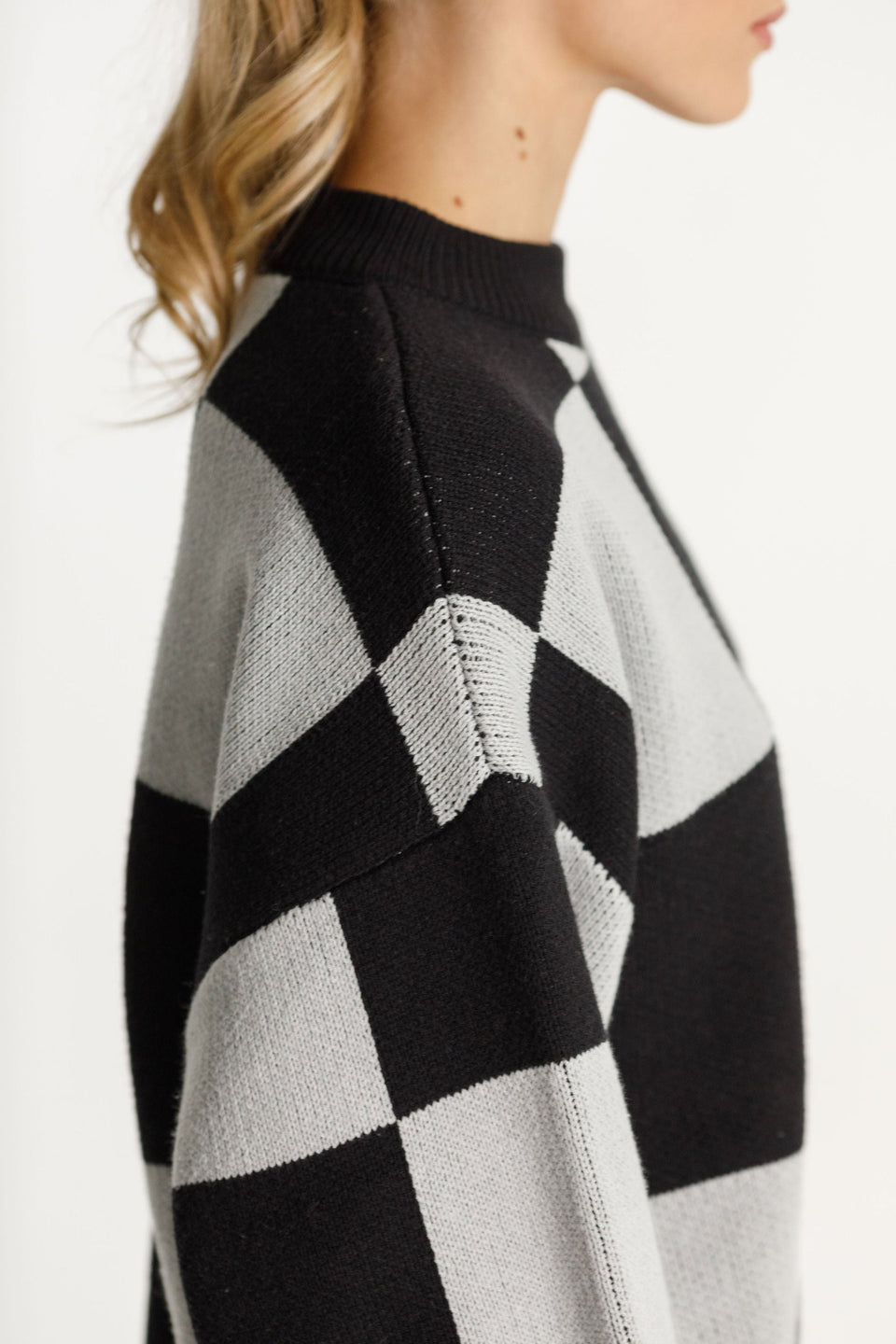 Thing Thing Cleo Check It Jumper Black/Grey
