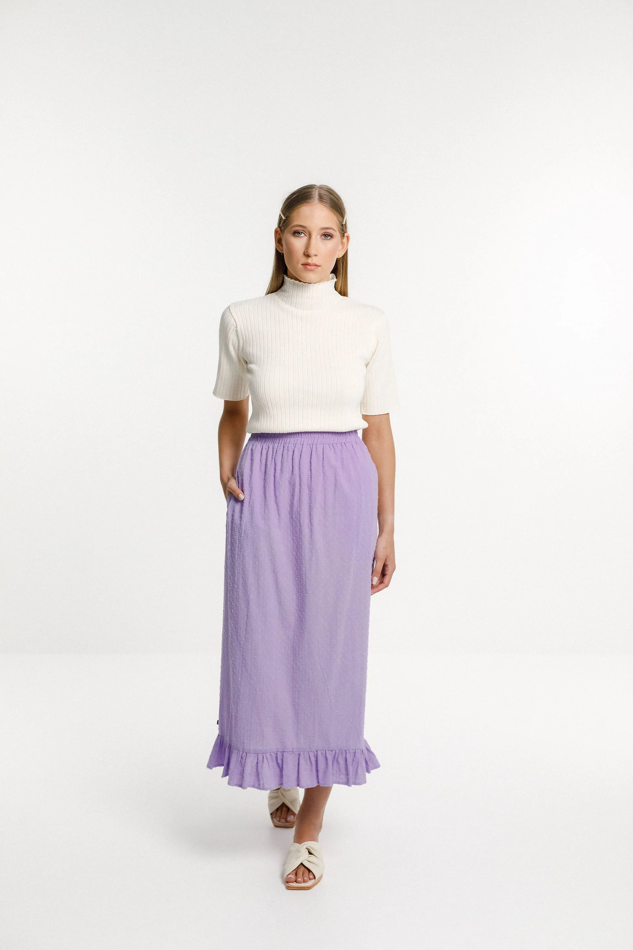 Thing Thing Belle Skirt - Purple Rose - Stencil