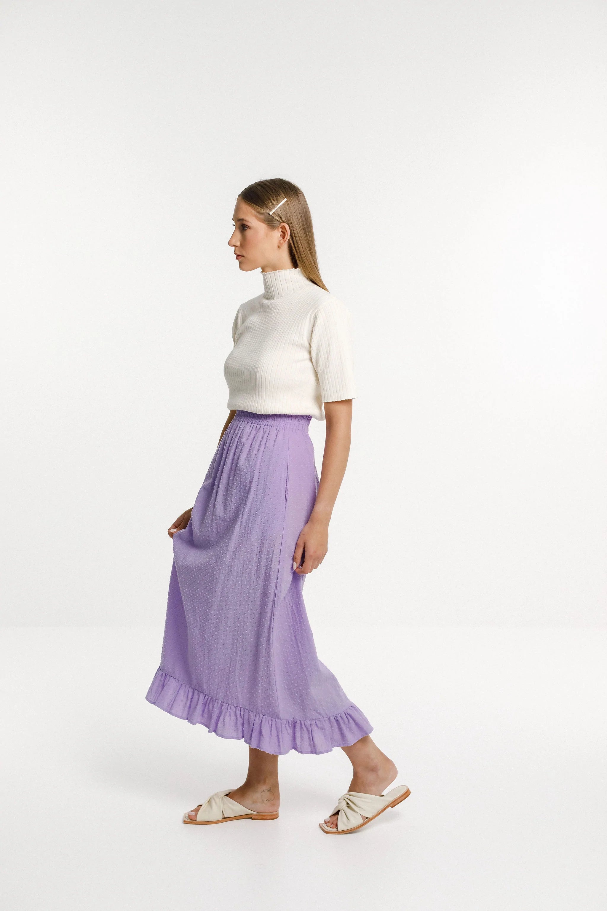 Thing Thing Belle Skirt - Purple Rose - Stencil