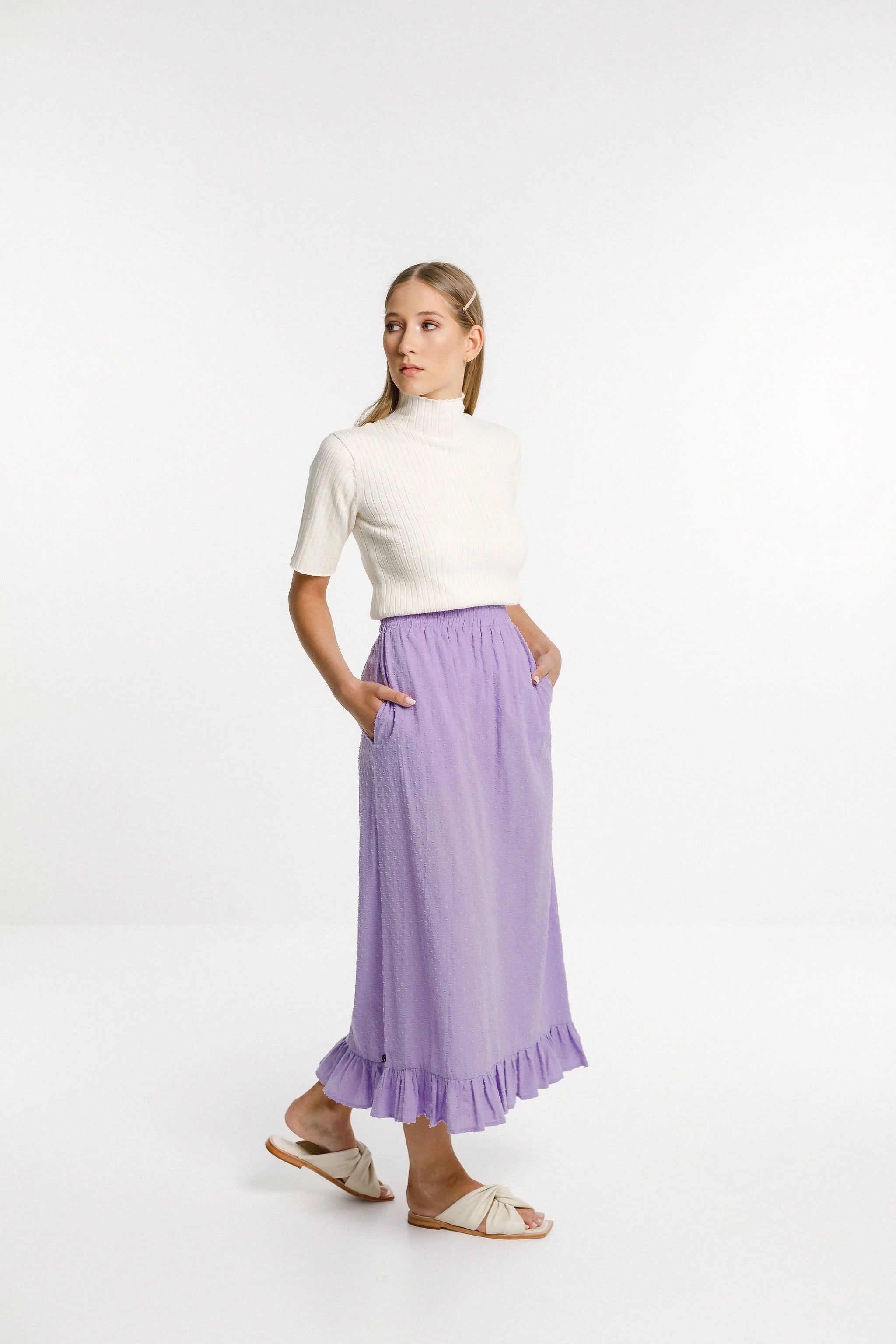Thing Thing Belle Skirt - Purple Rose - Stencil