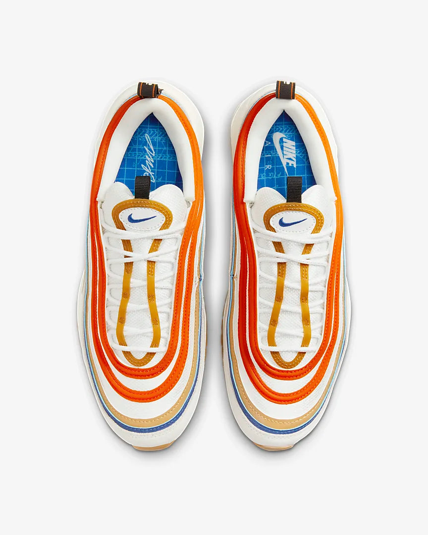 Nike Air Max 97 SE - Summit White / Safety Orange / Lemon Wash - Stencil