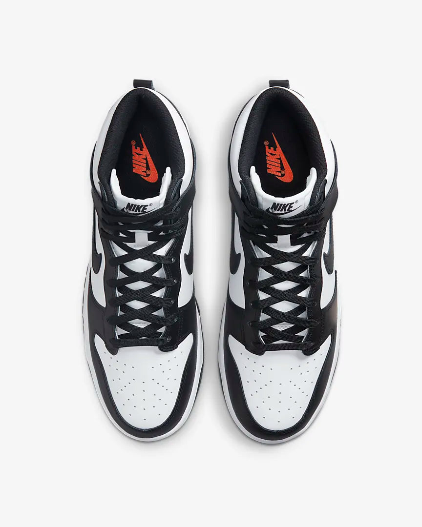 Nike Dunk Hi Retro - Black / White / Total Orange - Stencil
