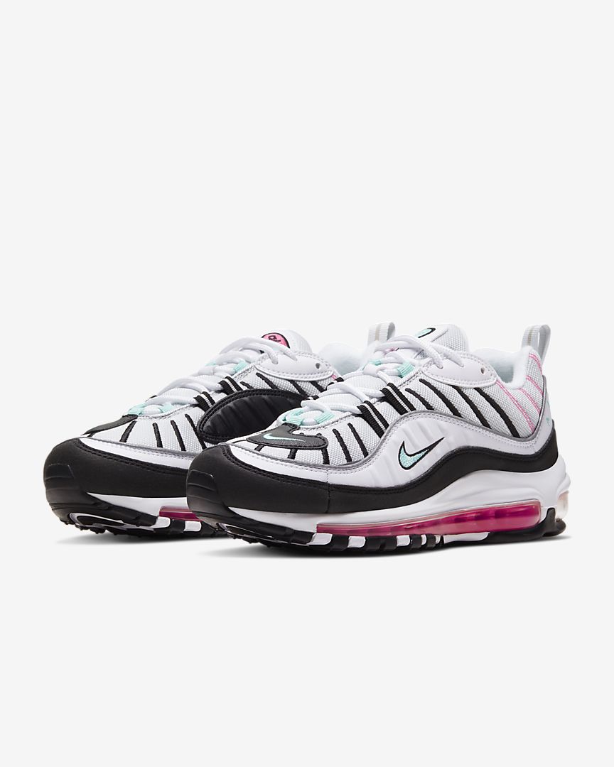 Nike Wmns Air Max 98 Pure Platinum/ Aurora Green - Stencil