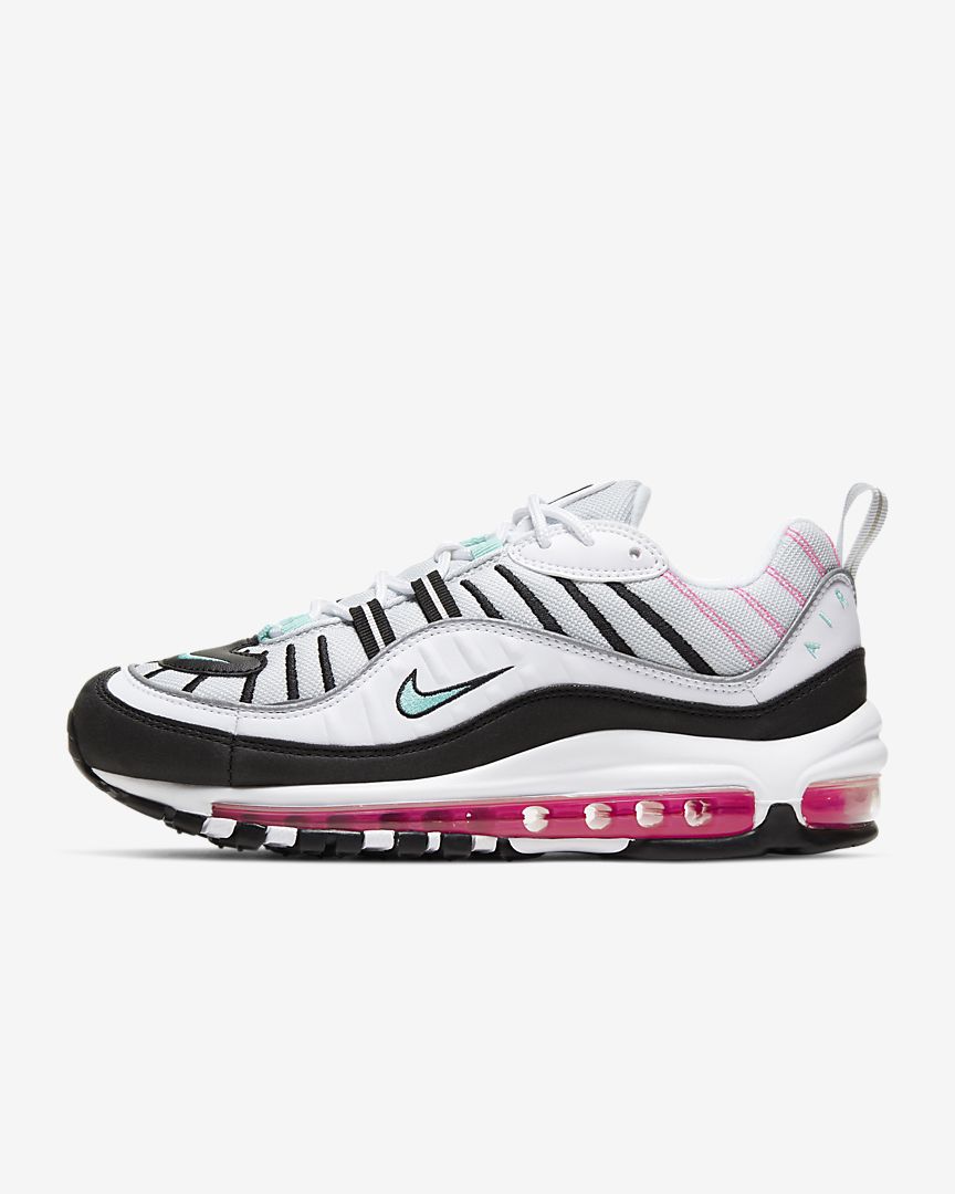 Nike Wmns Air Max 98 Pure Platinum/ Aurora Green - Stencil