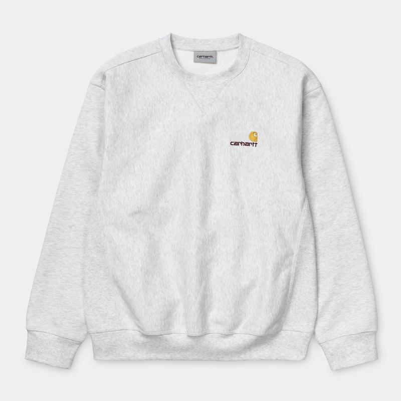 Carhartt American Script Sweatshirt Ash Heather - Stencil