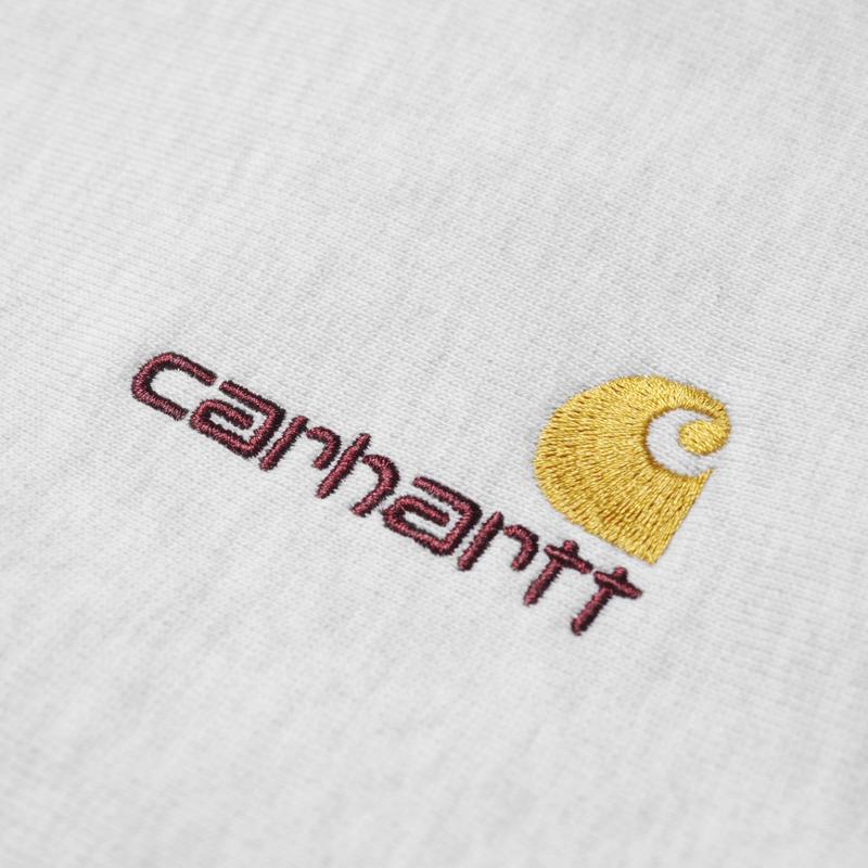 Carhartt American Script Sweatshirt Ash Heather - Stencil