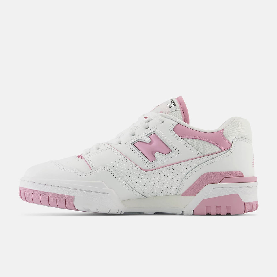 New Balance Women's 550 White with Lilac Cloud