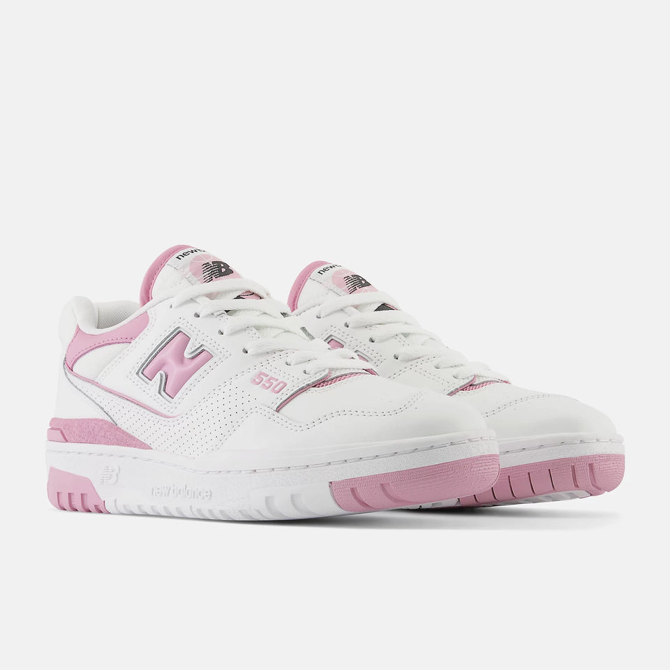 New Balance Women's 550 White with Lilac Cloud