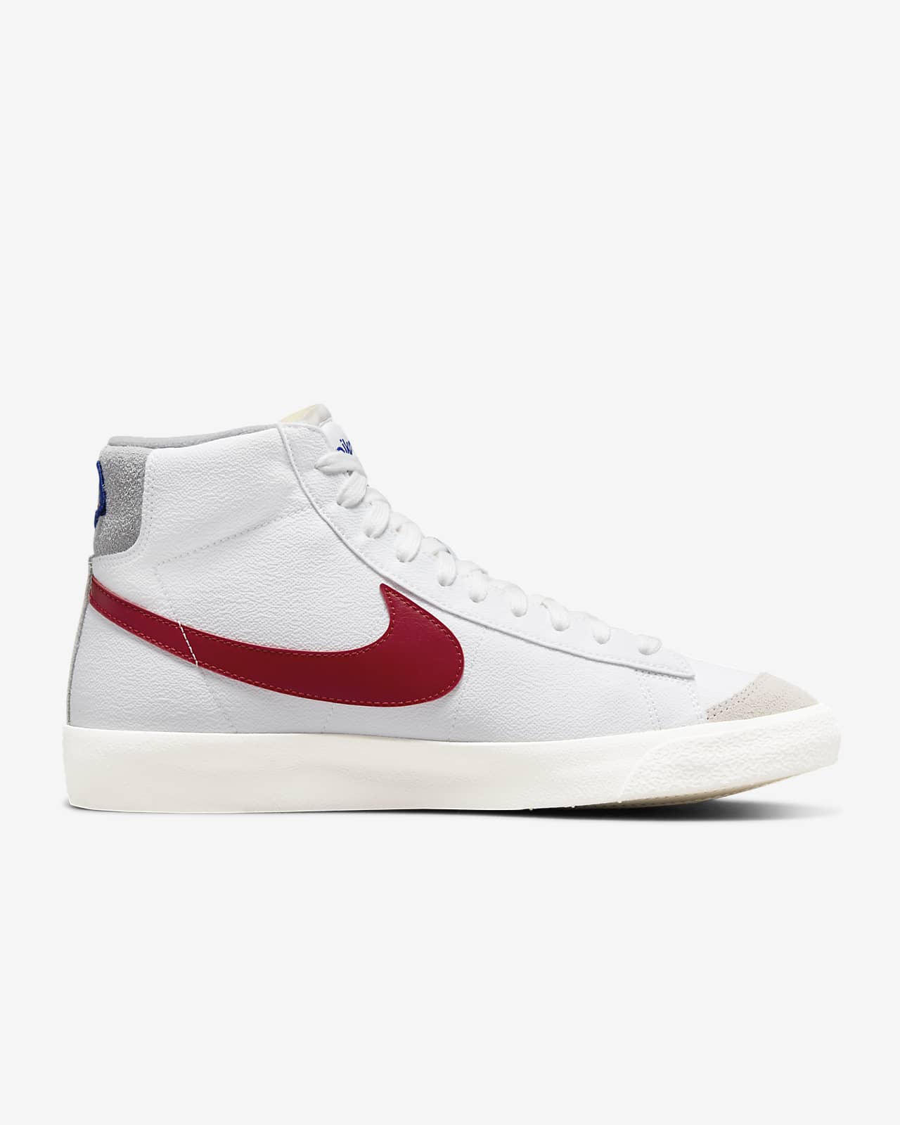 Nike Blazer Mid '77 White/Gym Red-Smoke Grey - Stencil