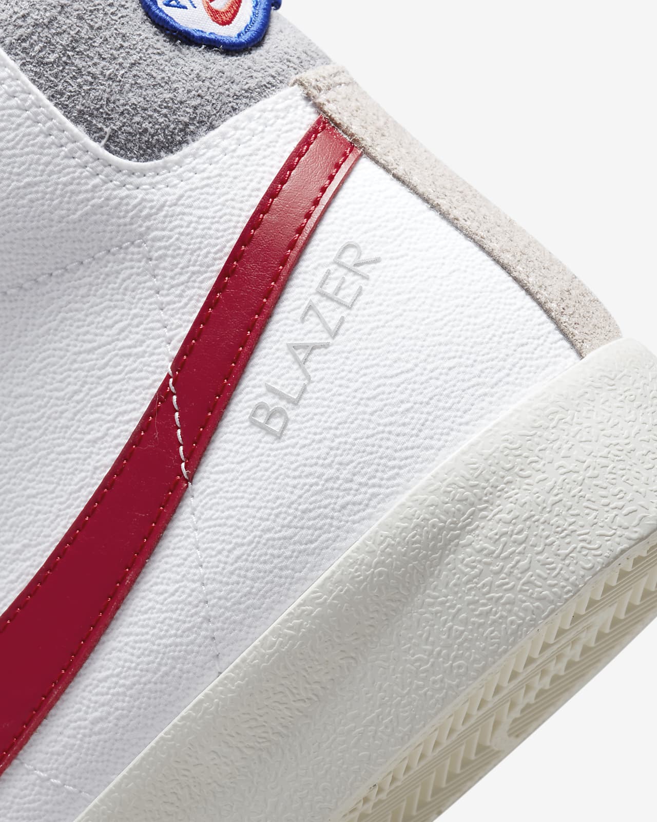 Nike Blazer Mid '77 White/Gym Red-Smoke Grey - Stencil