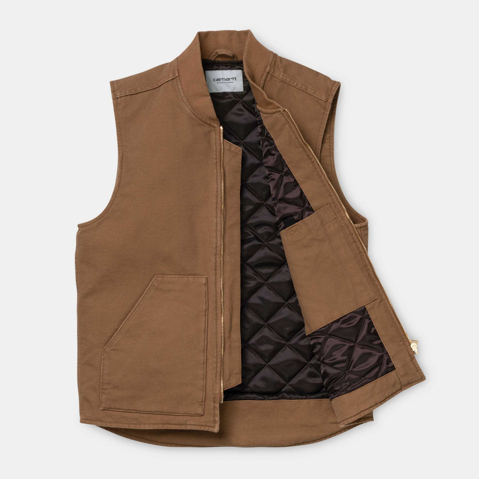 Carhartt Classic Vest Hamilton Brown Rinsed - Stencil