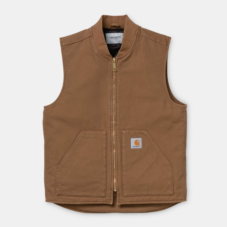 Carhartt Classic Vest Hamilton Brown Rinsed - Stencil