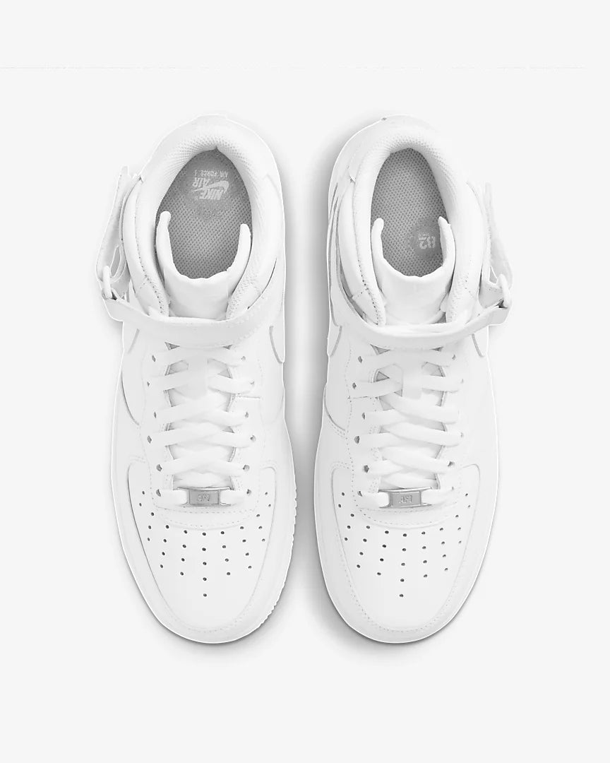 Nike Air Force 1 Mid White/White - Stencil