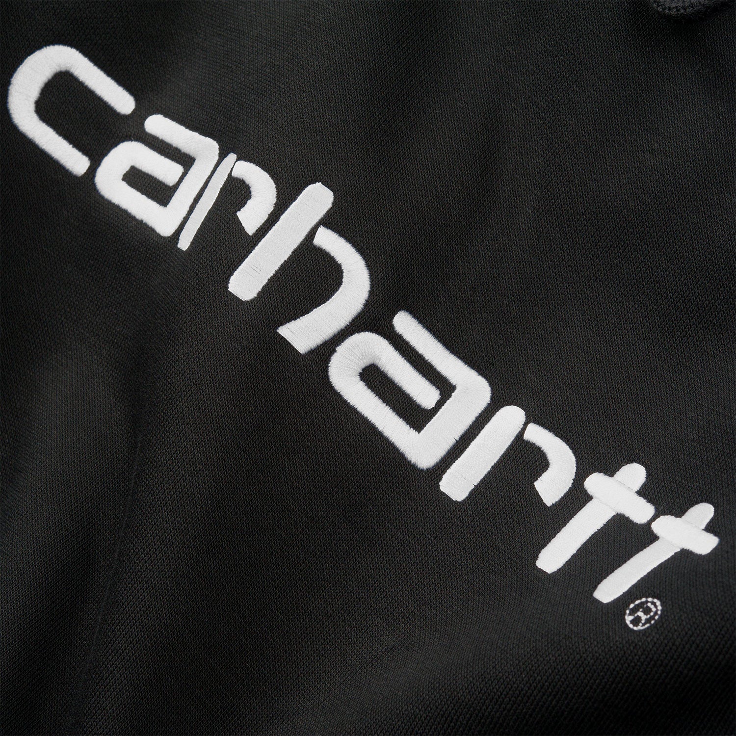 Carhartt Hooded "Carhartt" Sweat - Black / White - Stencil