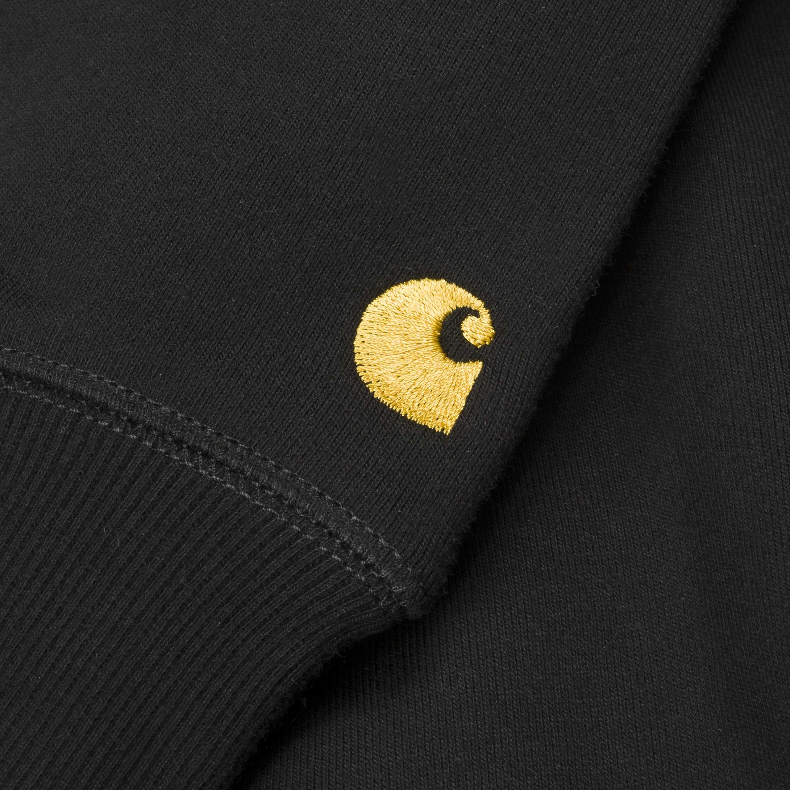 Carhartt Chase Sweat Black/ Gold - Stencil