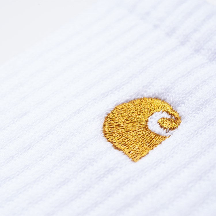 Carhartt Chase Socks - White / Gold - Stencil