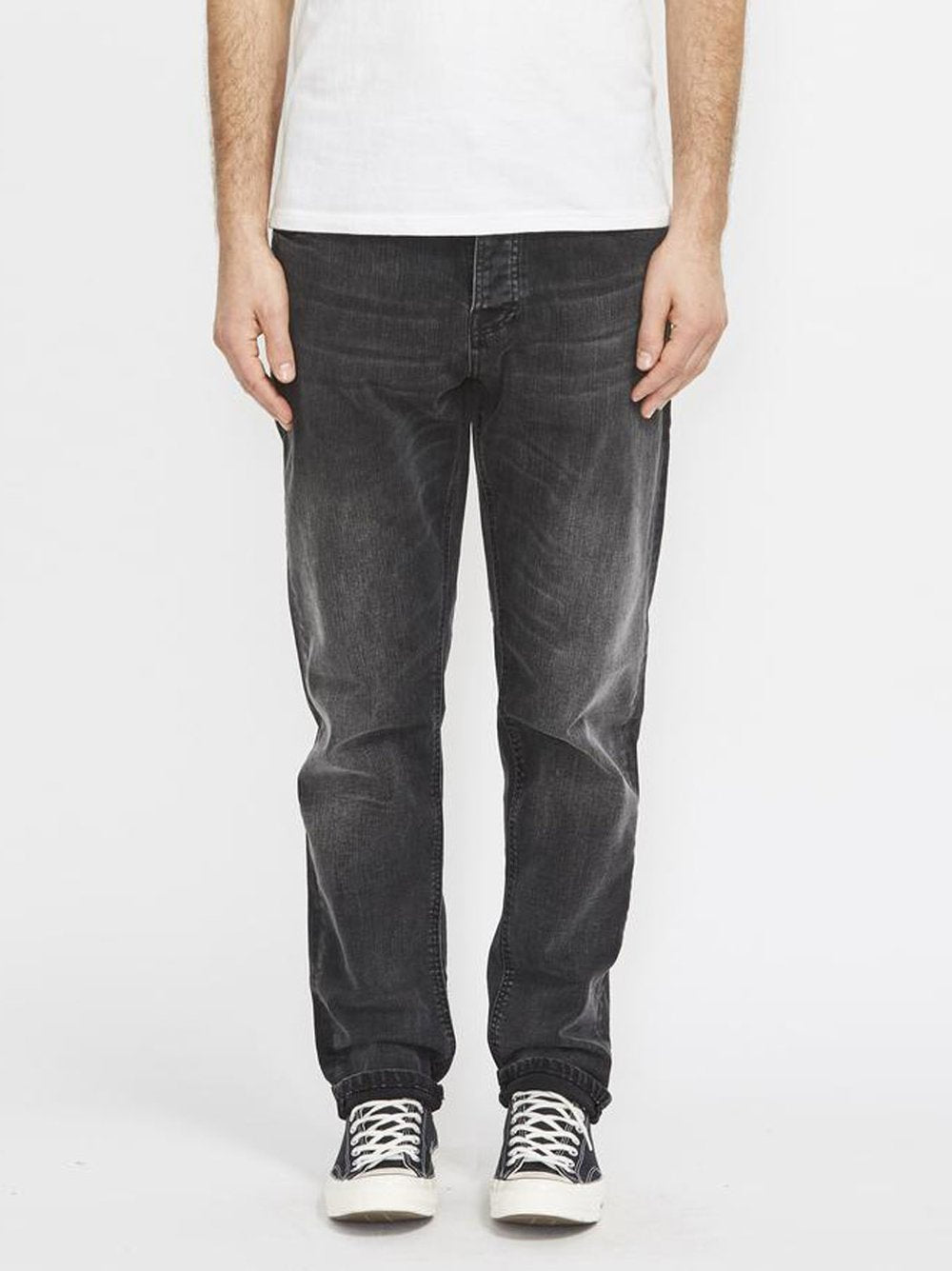 Nudie Steady Eddie II Concrete Black - Stencil