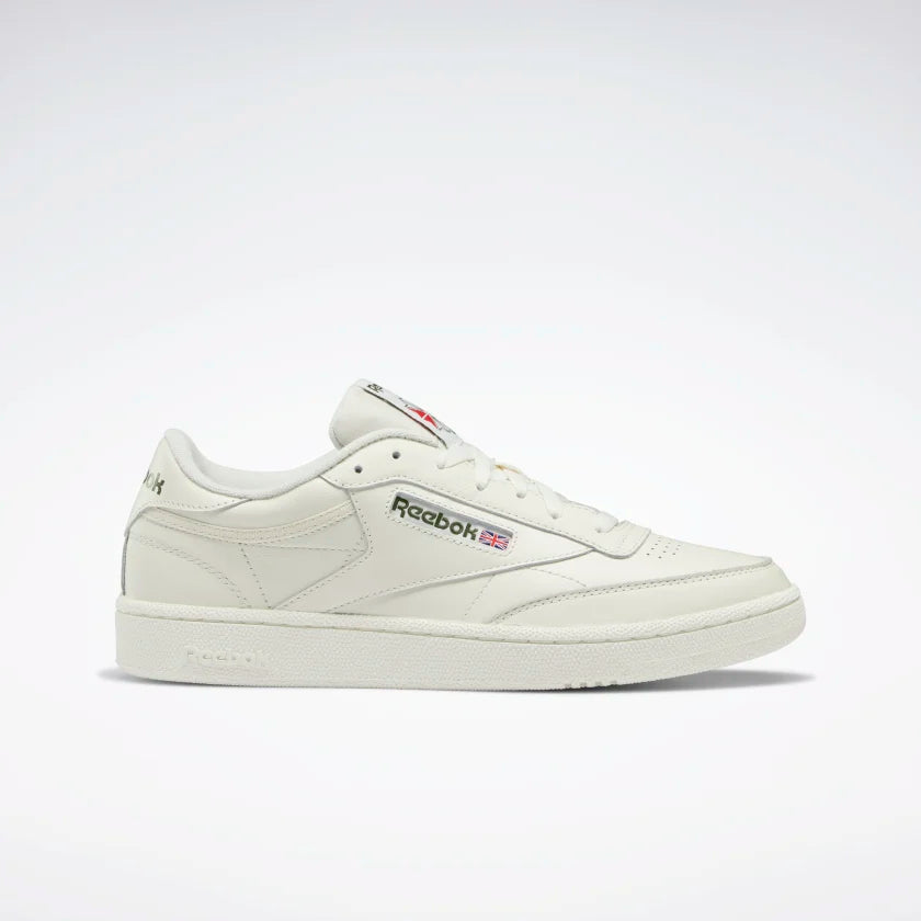 Reebok Club C 85 - Chalk / Chalk / Hunter Green - Stencil