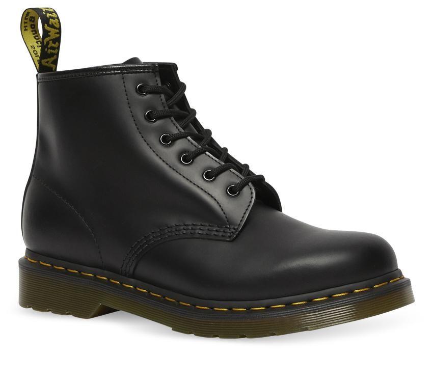 Dr Martens 101 6 Eye Boot Black - Nappa - Stencil